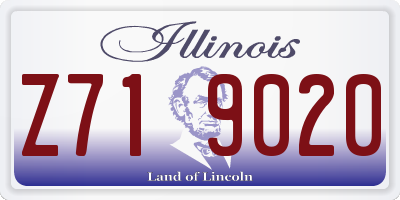 IL license plate Z719020