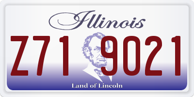 IL license plate Z719021