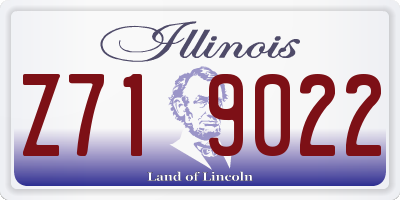 IL license plate Z719022