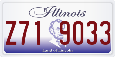 IL license plate Z719033