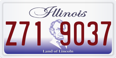 IL license plate Z719037