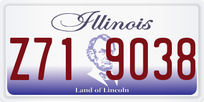 IL license plate Z719038
