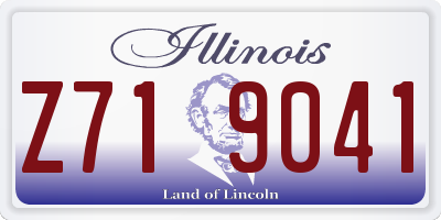 IL license plate Z719041