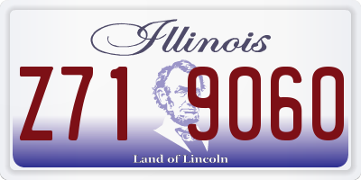 IL license plate Z719060