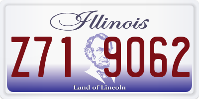 IL license plate Z719062