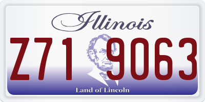 IL license plate Z719063