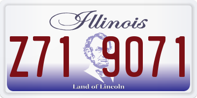 IL license plate Z719071