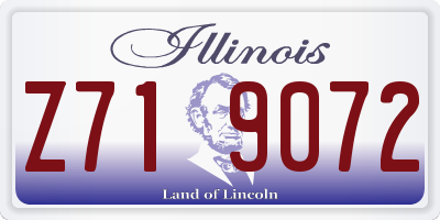 IL license plate Z719072