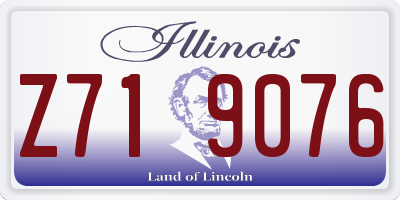 IL license plate Z719076