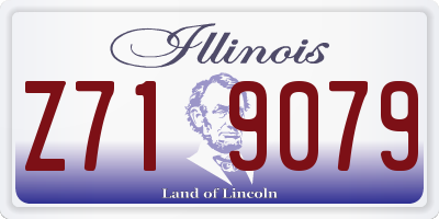 IL license plate Z719079