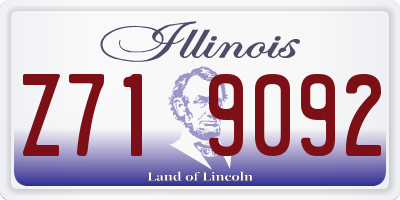 IL license plate Z719092