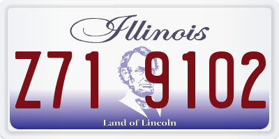 IL license plate Z719102