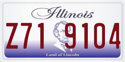 IL license plate Z719104