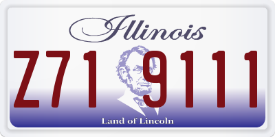 IL license plate Z719111