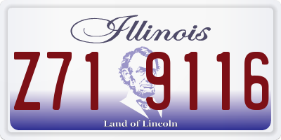 IL license plate Z719116