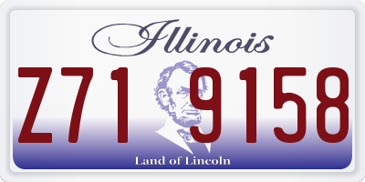 IL license plate Z719158