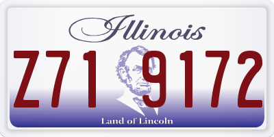 IL license plate Z719172