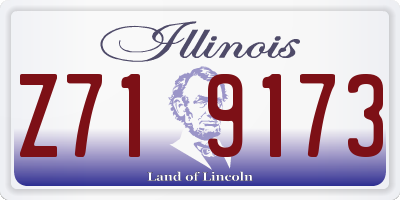 IL license plate Z719173