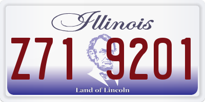 IL license plate Z719201