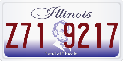 IL license plate Z719217