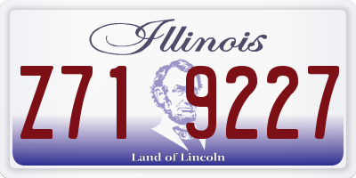 IL license plate Z719227