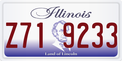 IL license plate Z719233