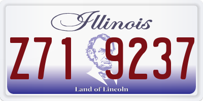 IL license plate Z719237