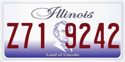 IL license plate Z719242