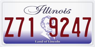 IL license plate Z719247