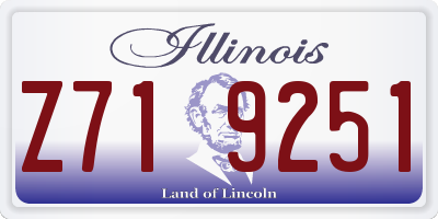 IL license plate Z719251