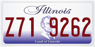IL license plate Z719262