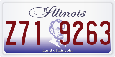 IL license plate Z719263
