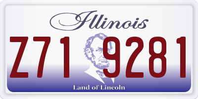 IL license plate Z719281