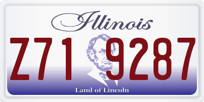 IL license plate Z719287