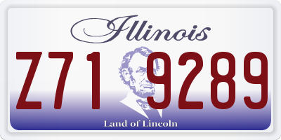 IL license plate Z719289