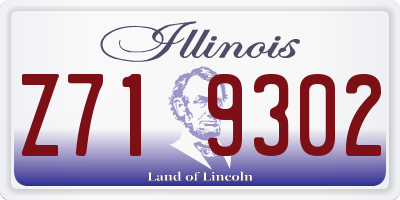 IL license plate Z719302