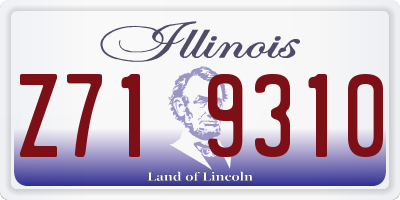 IL license plate Z719310