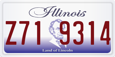 IL license plate Z719314