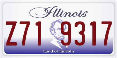 IL license plate Z719317