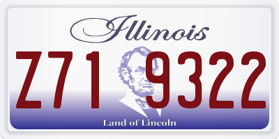 IL license plate Z719322