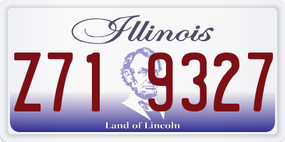IL license plate Z719327