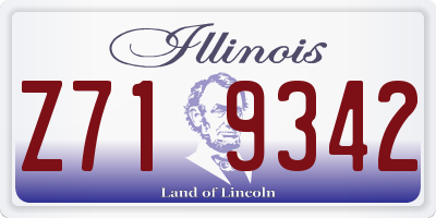 IL license plate Z719342