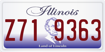 IL license plate Z719363