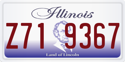 IL license plate Z719367