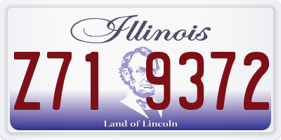 IL license plate Z719372