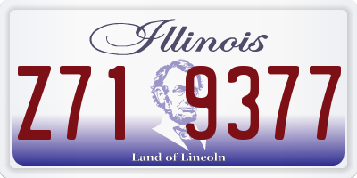 IL license plate Z719377