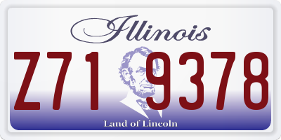 IL license plate Z719378