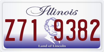 IL license plate Z719382