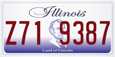 IL license plate Z719387