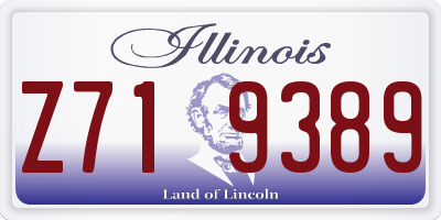 IL license plate Z719389